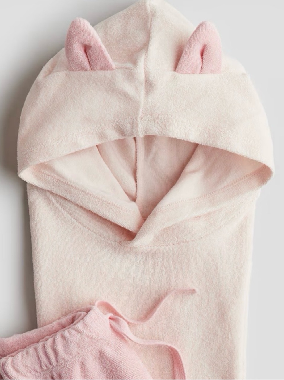 H&M 2 piece Terry Top Shirt & Shorts Set Pink Baby Toddler Girl Sz 2TNWT